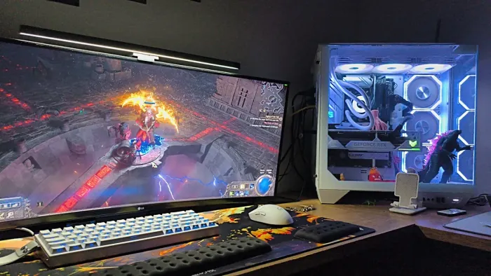 PC Gamer RTX 4070 Ti Super Full White