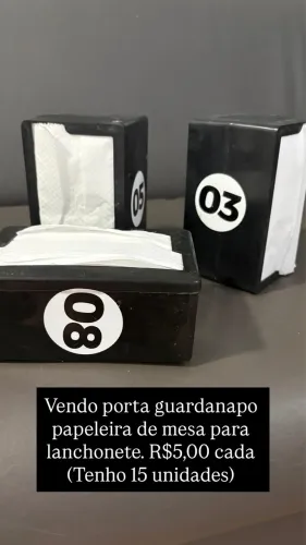 Vendo porta guardanapo papeleira de mesa para restaurante/ lanchonete 