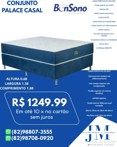 PROMOÇÕES DE CAMA CASAL APARTI DE 720