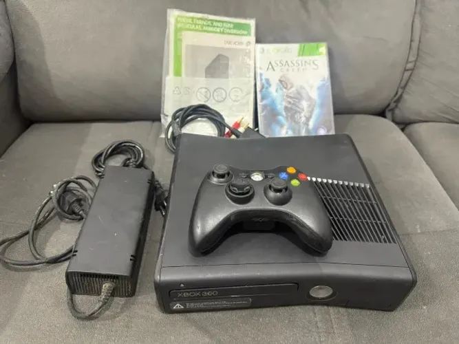 xbox 360 slim original tudo ok perfeito 