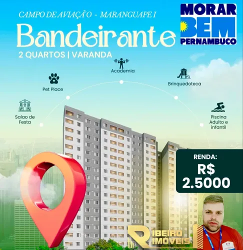 Apartamento completo em Paulista | More no campo de aviação, TENDA!