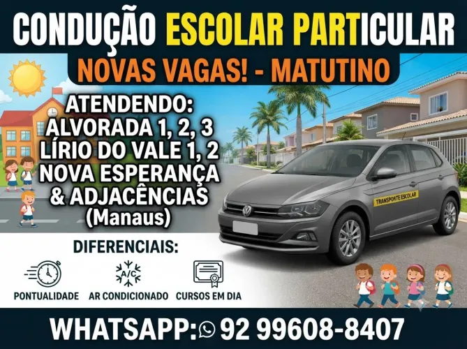 Condução escolar particular MATUTINO