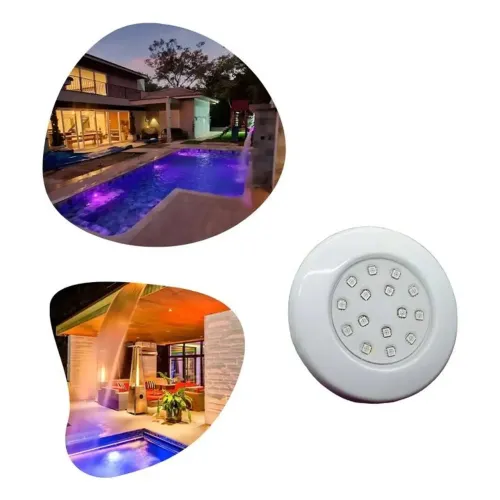 Luminária piscina 15w rgb