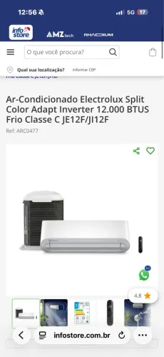 Ar condicionado SPLIT 12000 ELECTROLUX