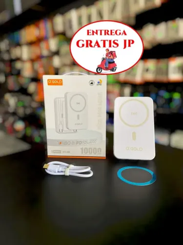 CARREGADOR PORTÁTIL INDUÇÃO 10.000MAH TURBO GOLD BTE-60B