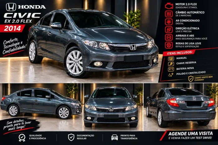 Honda Civic Sedan LXR 2.0 Flexone 16V Aut. 4P 2014