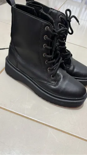 Bota Coturno Couro