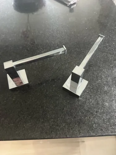 2 Porta papel higiênico de inox 304 lindos novos !