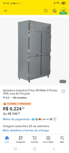 Expositor nova inox quatro portas na caixa nova