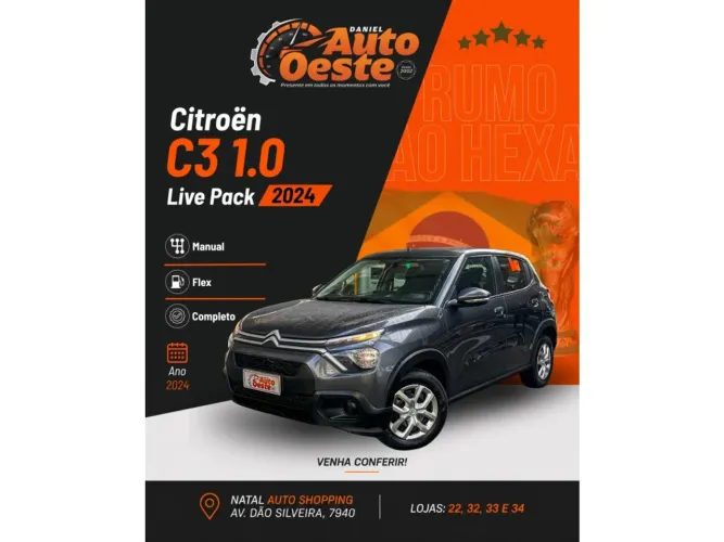 Citroen C3 Live Pack 1.0 Flex 6V 5P Mec. 2024