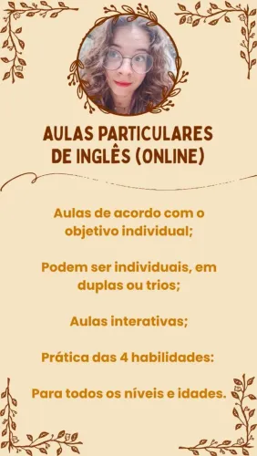 Aula de inglês/professora particular