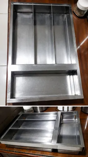 Porta talheres inox novinho