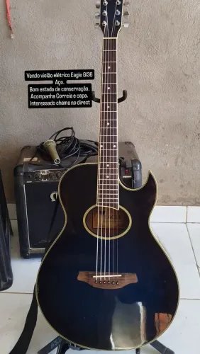 Vendo violão elétrico Eagle Gl36 Aço em bom estado de conservação.. Com capa e correia
