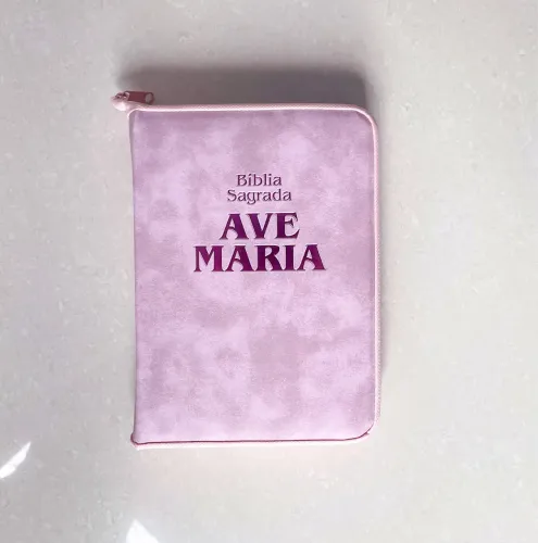 Bíblia Sagrada Ave Maria Rosa (Nova, Nunca Usada)