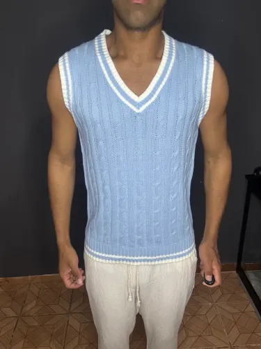 Camiseta de tricô masculina