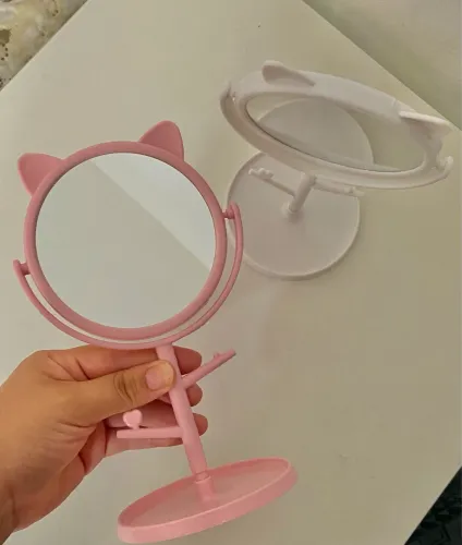 Mini Espelho de Mesa Formato de gatinho