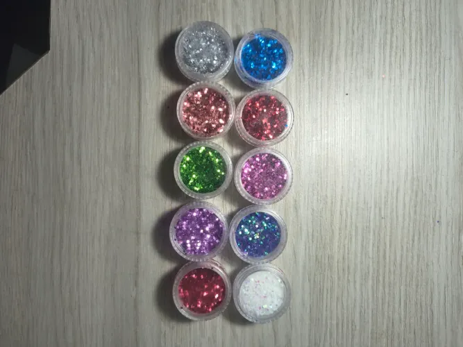 Kit de glitter para unha 10 unidades 