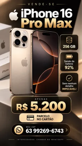 VENDE - SE IPHONE 16 PRO MAX