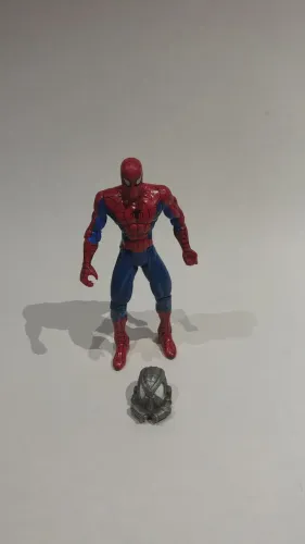 Boneco Homem-Aranha Toy Biz Anos 90 (Série Animada) + Capacete Prateado