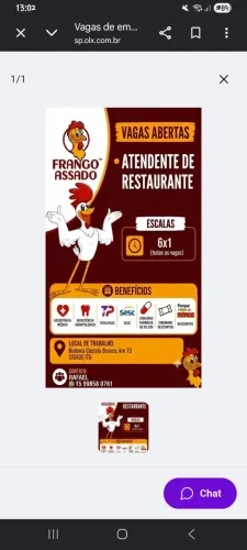 Vagas Frango Assado Itu