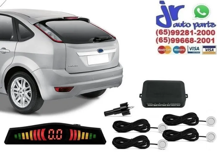 Kit sensor de estacionamento ré Branco Ford Focus