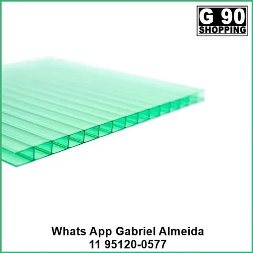 Chapa de Policarbonato Alveolar Verde 2,10 x 6,00 4mm
