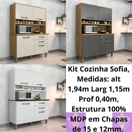 Kit Cozinha Sofia 4P2G Imop SR