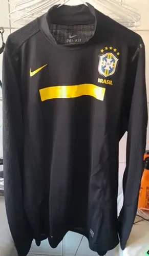 CAMISA GOLEIRO BRASIL NIKE COPA AMERICA 2011 ARGENTINA PRETA DE JOGO FRETE GRATIS
