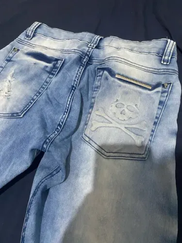 Calça Jeans Philipp Plein Masculina Straight Cut