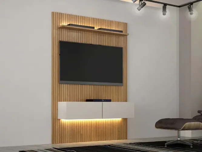 Home Suspenso Ripado C LED e Nicho OFERTA l43