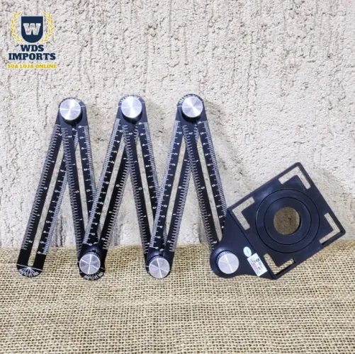 Régua Gabarito Multi Ângulos Cortar Piso Azulejo Madeiras