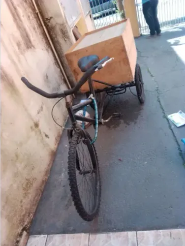 Triciclo de carga com baú (para vender)