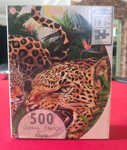 Quebra cabeça redondo - Onça 500 peças