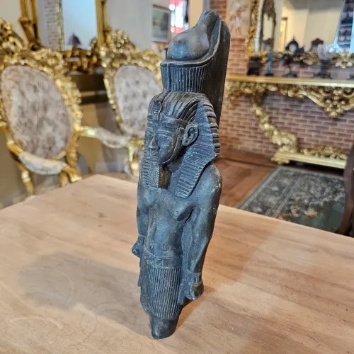 Decoração, estatueta egípcia importada de resina