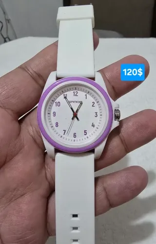 Relógio feminino da SANDA pulseira branca original