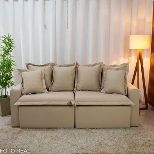 sala sofa retratil cama 
