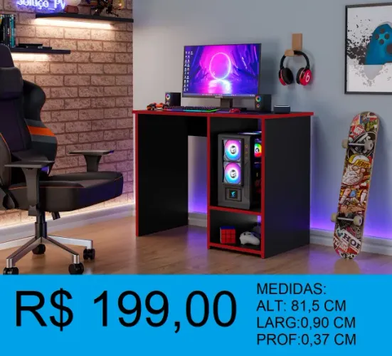 MESA GAMER - ENTREGA E MONTAGEM GRATIS