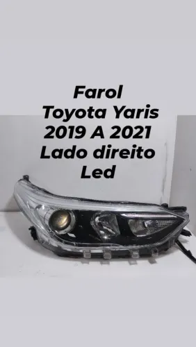 Farol Toyota Yaris 2019 a 2021 Lado Direito LED