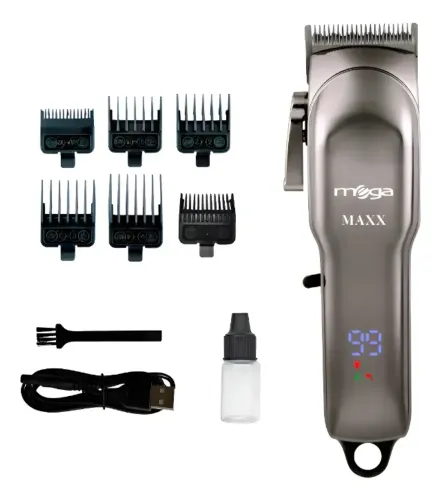 Máquina de cortar cabelo Mega Profissional Maxx Corte Usb 6000 Rpm Cinza 127/220v