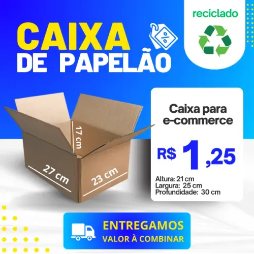 Caixa de Papelão para e-commerce - Reciclada - Melhor Preço!!