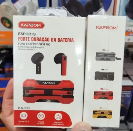 Fone de Ouvido Bluetooth Esportivo e Gamer