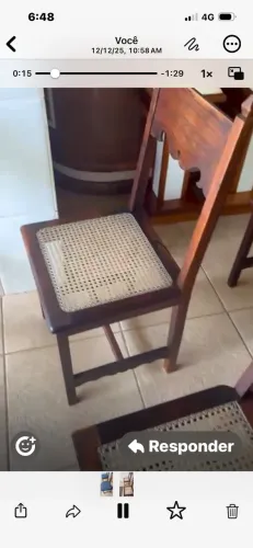  6 Cadeiras de jacarandá em ótimo  estsdo