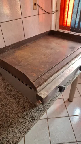 Chapa grande de ferro fundido hambúrguer lanchonete