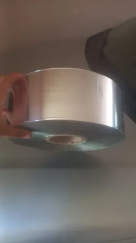 Bobina Pet Metalizado Laminação Prata - Bobina  22 micras 100mm X 2.000 metros