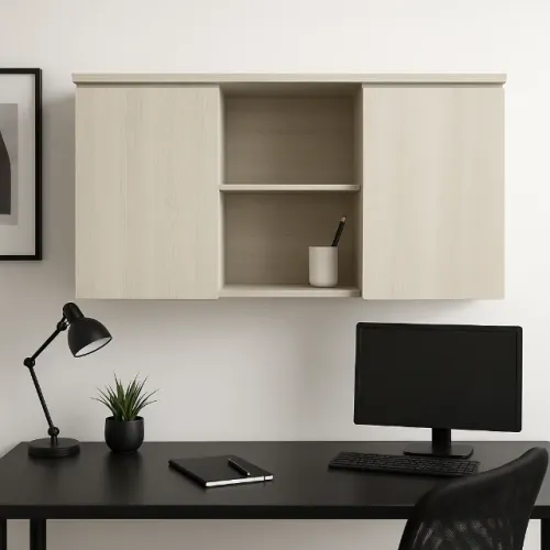 Armário em Madeira com revestimento em Fórmica  Alto Padrão Duas Portas e um Nicho Central