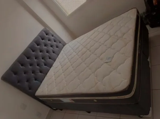 Cama Box com Cabeceira Estofada