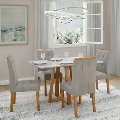 Mesa de Jantar Bali 1,20 com 4 Cadeiras Produto novo! Pronta Entrega! T