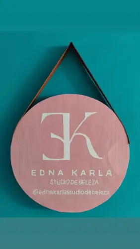 Placa Decorativa Edna Karla Studio de Beleza