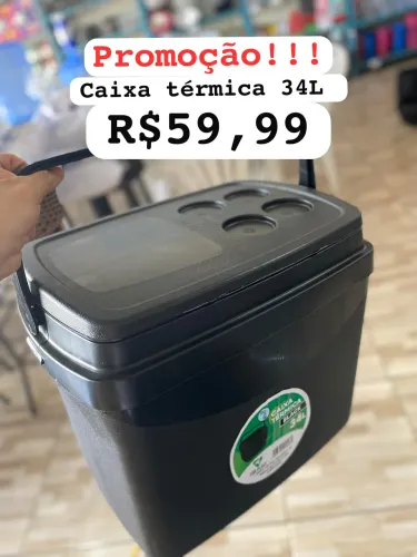 Promoção!! Caixa Térmica 34L R$59,99