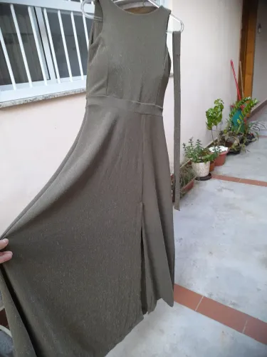 Vestido de festa verde oliva Médio